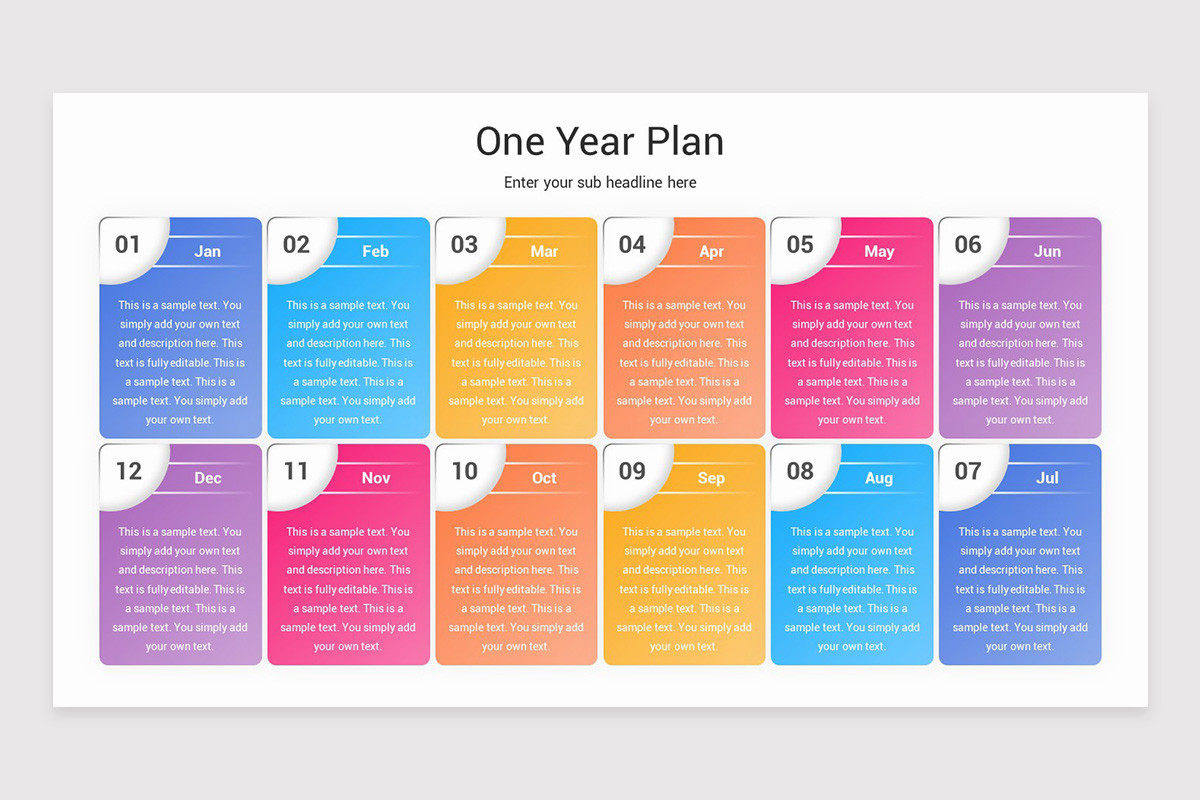 One Year Plan PowerPoint Presentation Template Nulivo Market