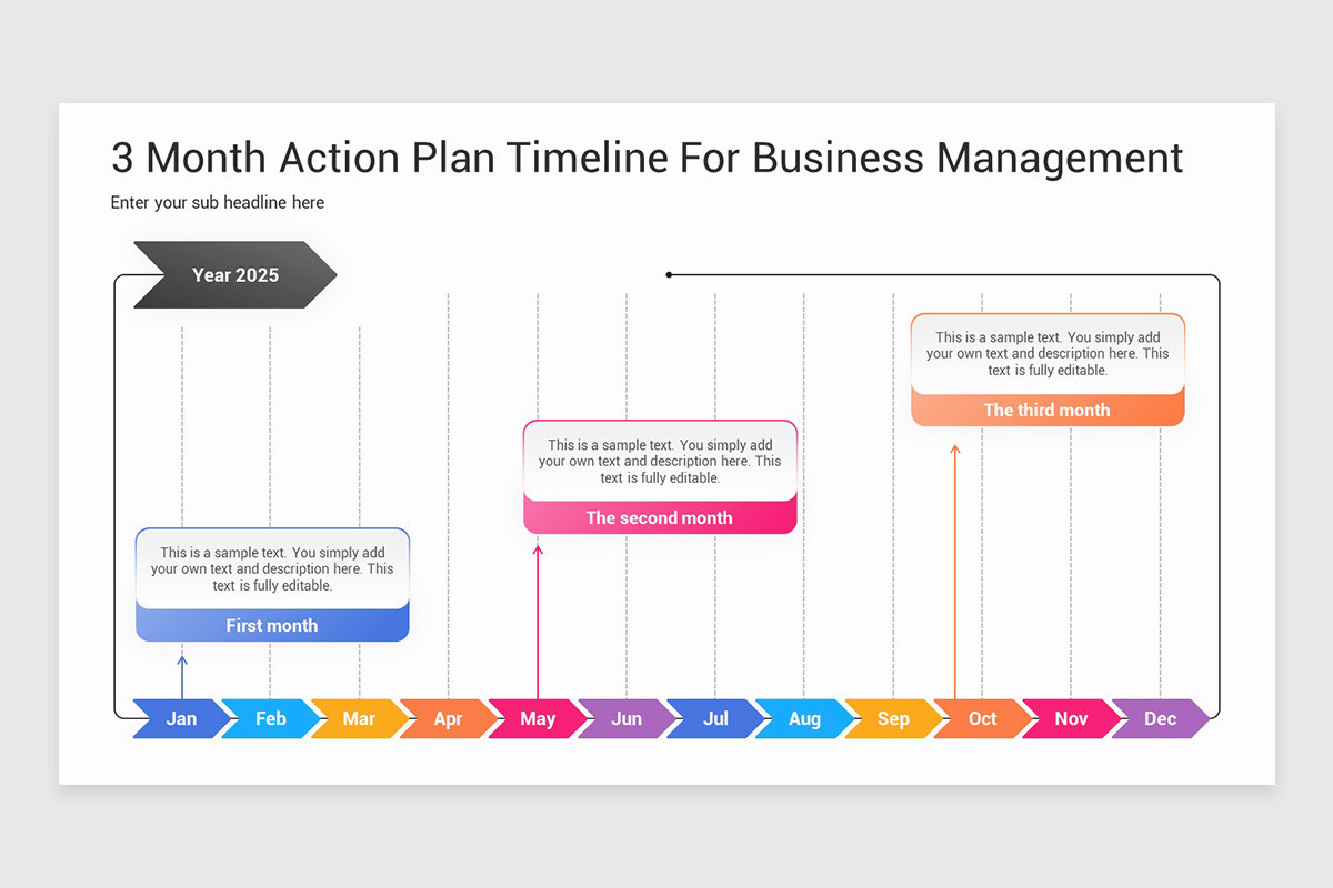 3 Month Action Plan Keynote Template | Nulivo Market