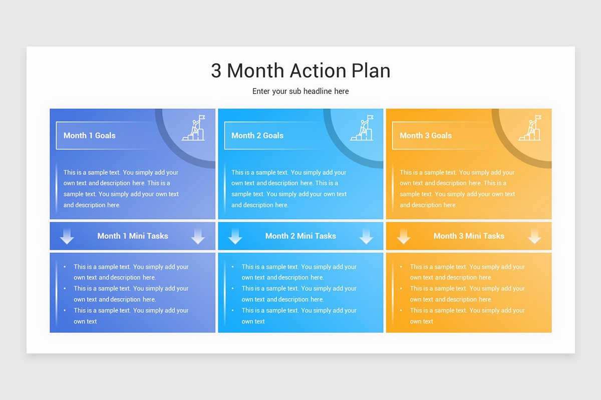 3 Month Action Plan Keynote Template | Nulivo Market