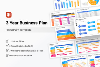 3 Year Business Plan PowerPoint Template