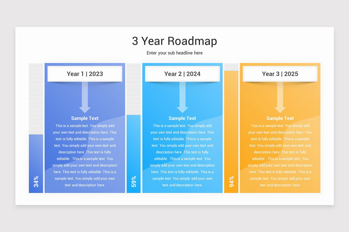 3 Year Roadmap PowerPoint Template | Nulivo Market