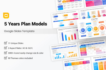 5 Years Plan Models Google Slides Template