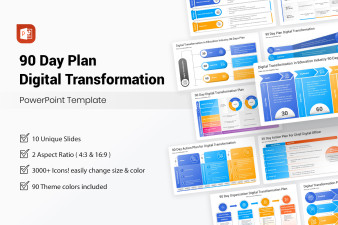 90 Day Plan Digital Transformation PowerPoint Template