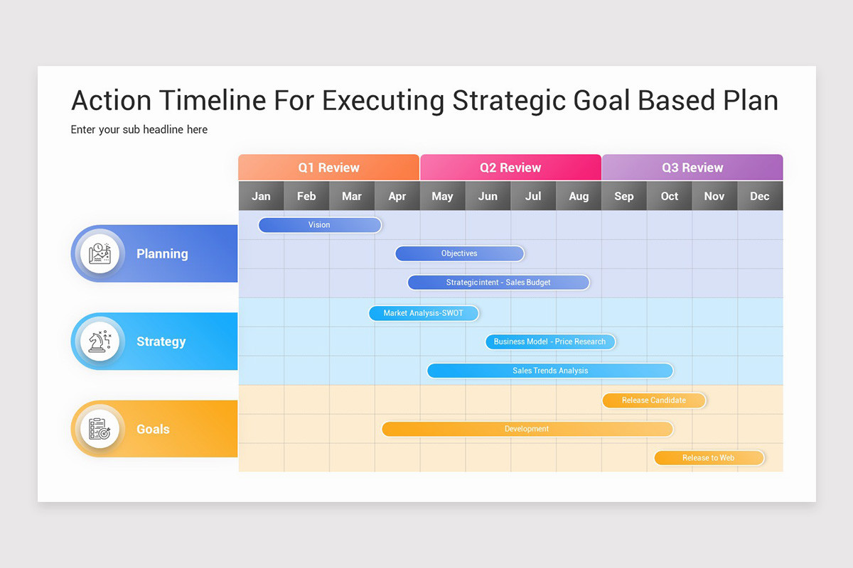 Action Timeline Models Keynote Template | Nulivo Market