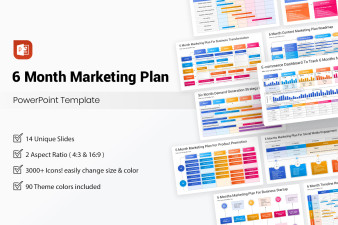 6 Month Marketing Plan PowerPoint Template | Nulivo Market