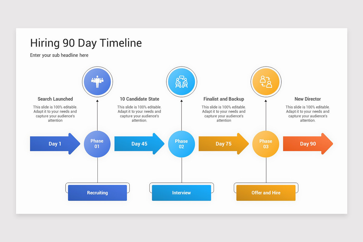 Powerpoint Working Day Timeline 90 Day Timeline PowerPoint Template | Nulivo Market