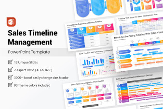 Sales Timeline Management PowerPoint Template