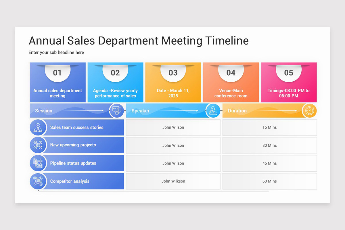 Sales Timeline Management Keynote Template | Nulivo Market