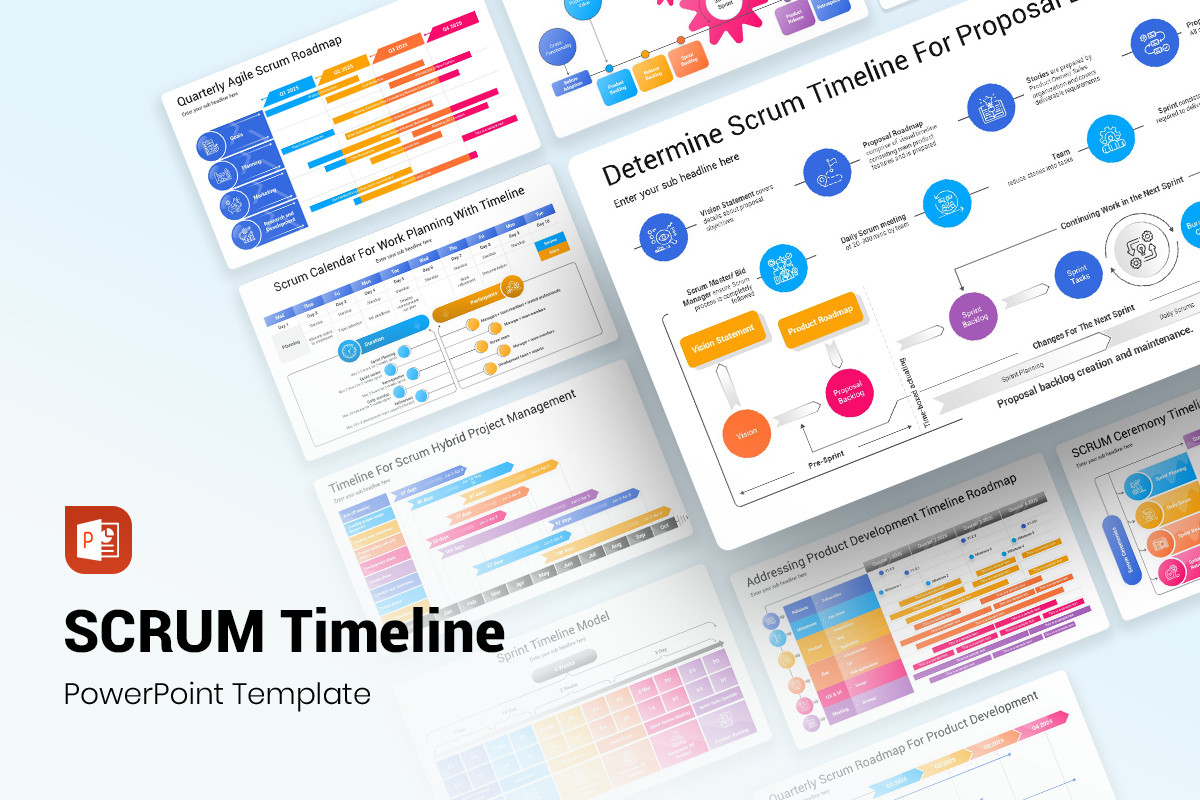 SCRUM Timeline PowerPoint Template | Nulivo Market