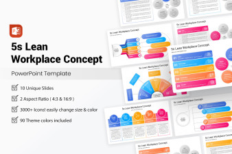 5s Lean Workplace Concept PowerPoint Template