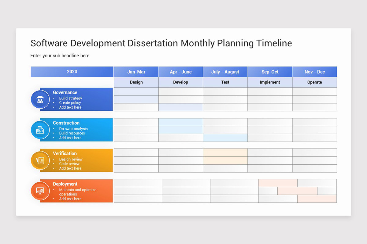 Dissertation Timeline PowerPoint Template | Nulivo Market