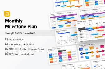 Monthly Milestone Plan Google Slides Template