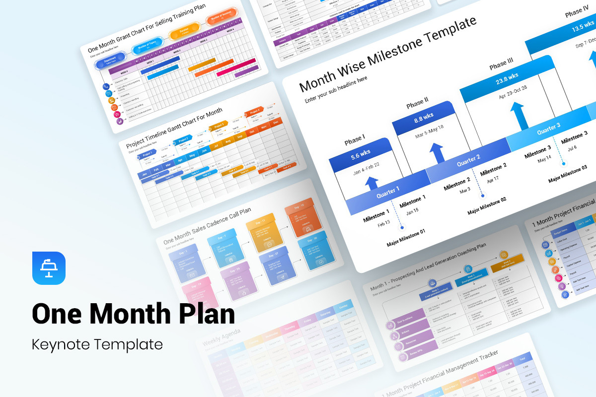 One Month Plan Keynote Template | Nulivo Market