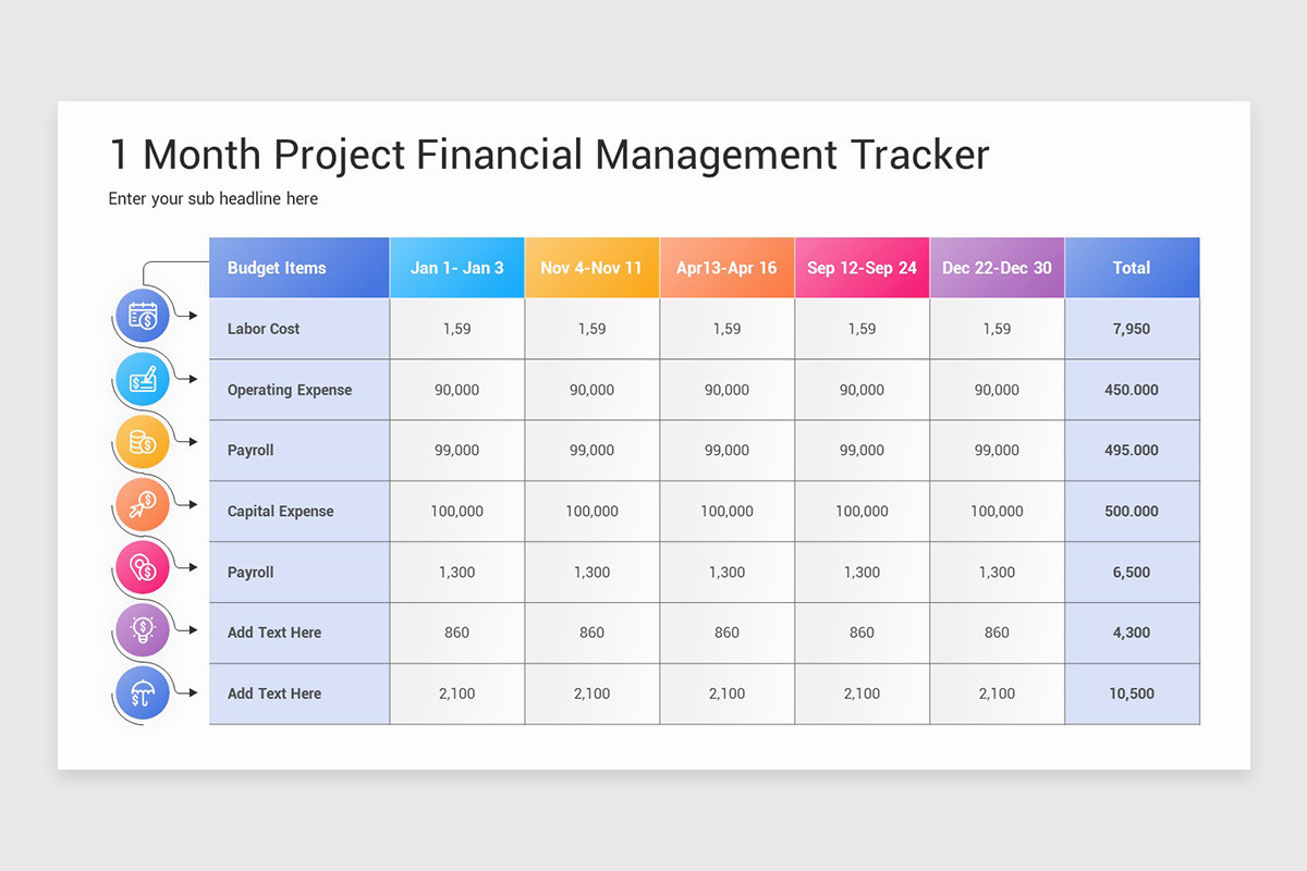 One Month Plan Keynote Template | Nulivo Market