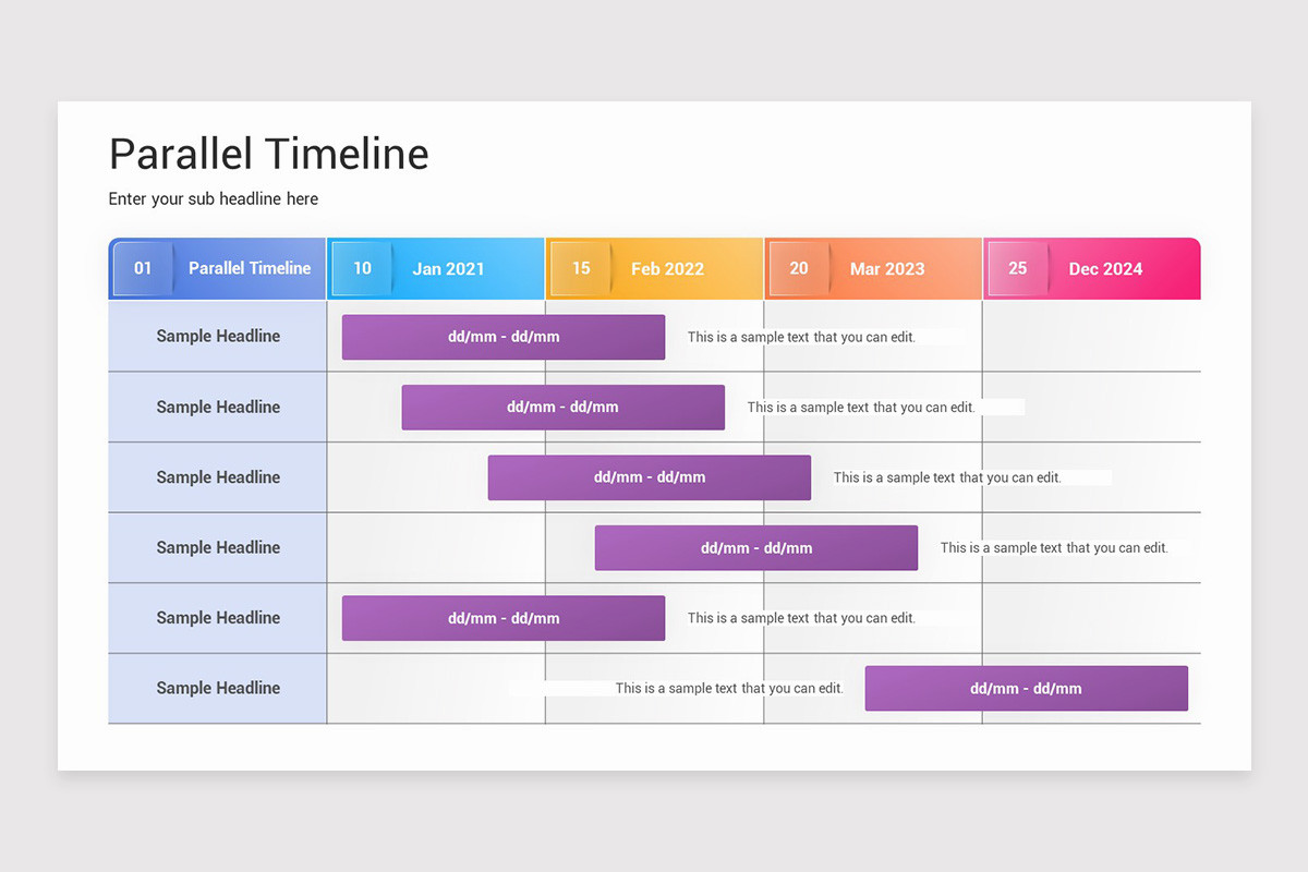 Parallel Timeline Google Slides Template | Nulivo Market