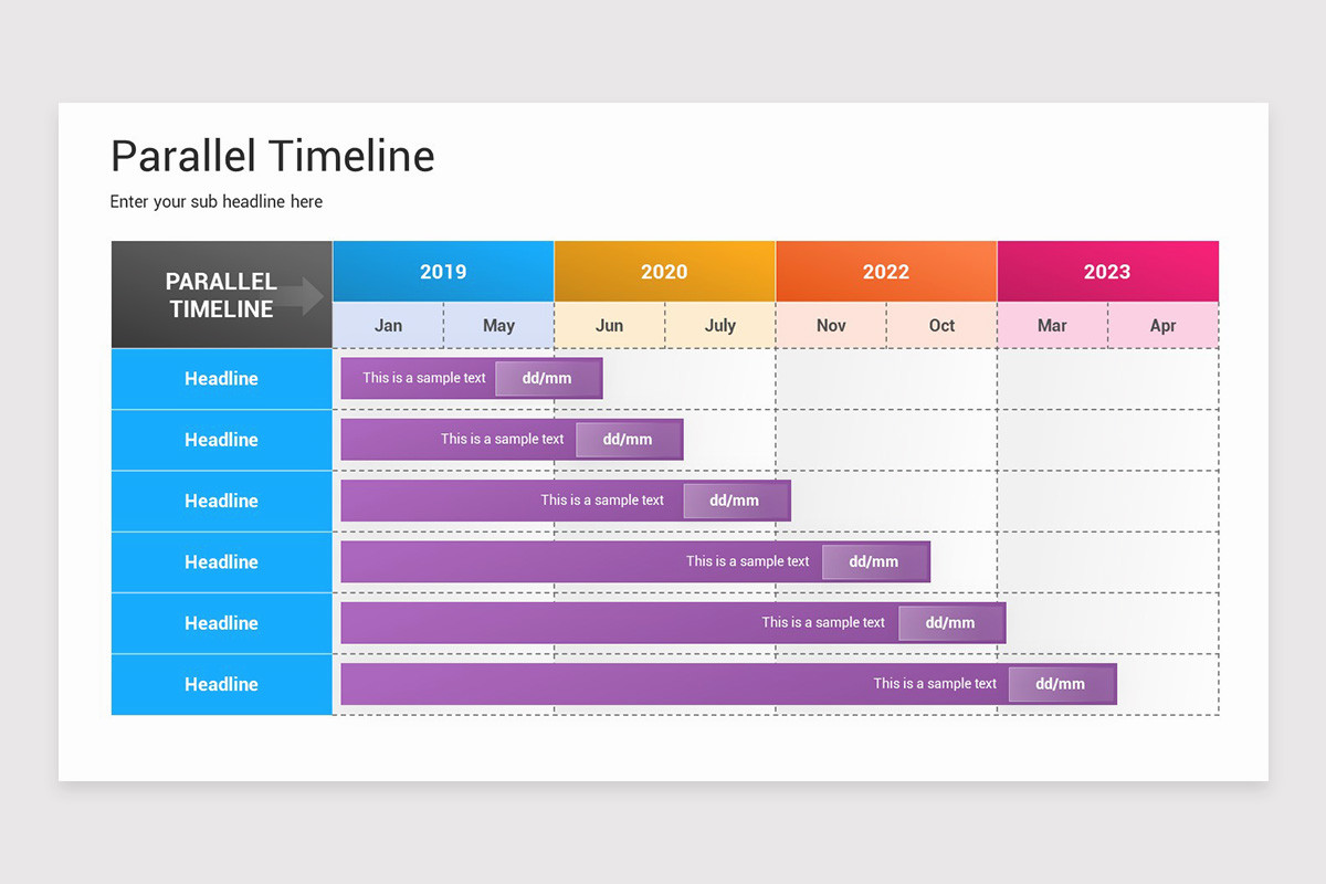 Parallel Timeline Google Slides Template | Nulivo Market