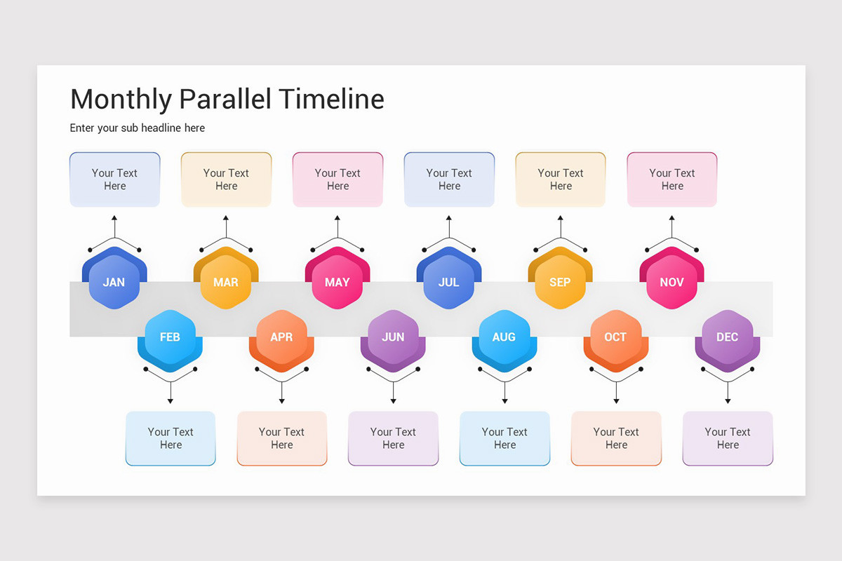 Parallel Timeline Keynote Template | Nulivo Market