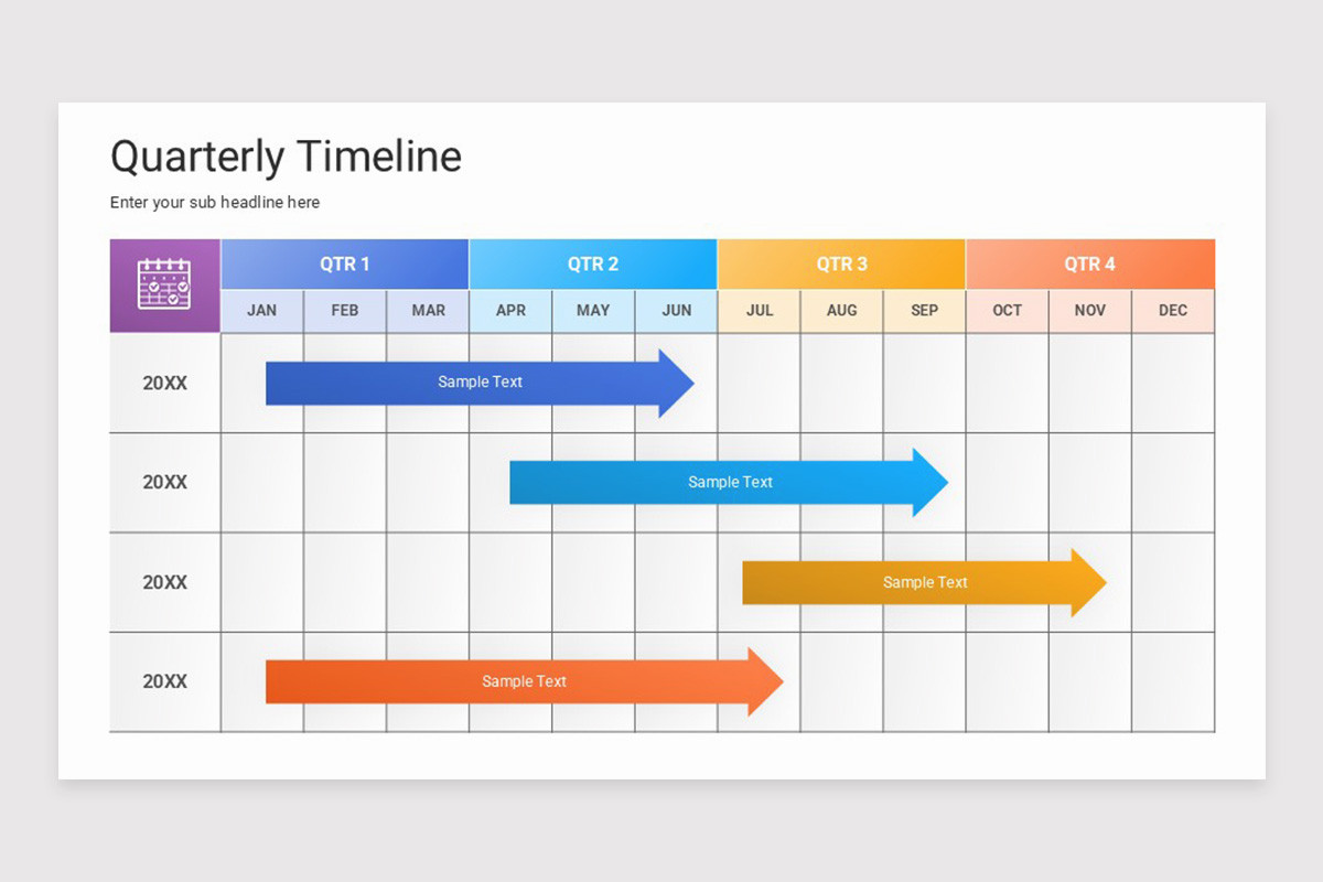 Quarterly Timeline PowerPoint Template | Nulivo Market