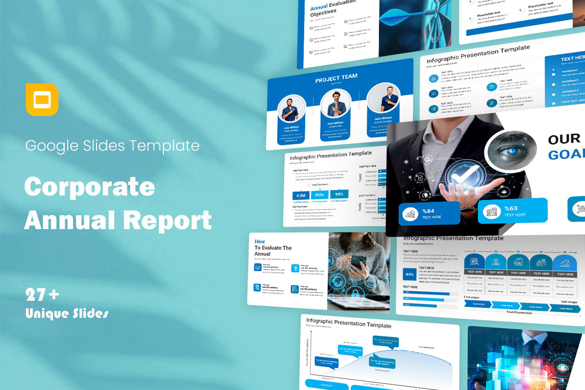 Corporate Annual Report Google Slides Template