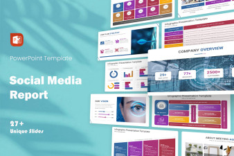 Social Media Report PowerPoint Template