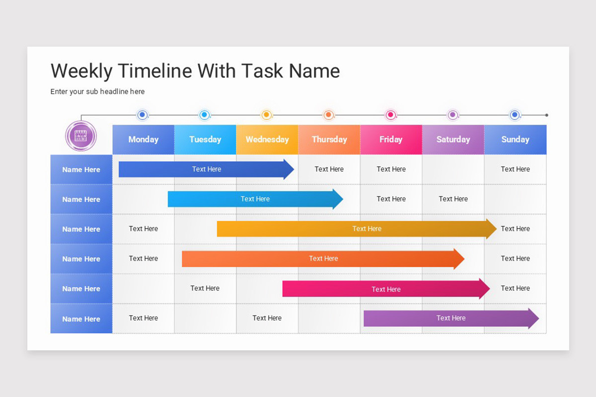 Weekly Timeline PowerPoint Template | Nulivo Market