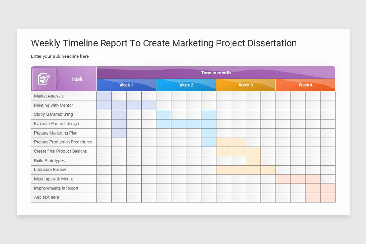 Weekly Timeline PowerPoint Template | Nulivo Market