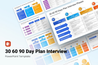 30 60 90 Day Plan Interview PowerPoint Template