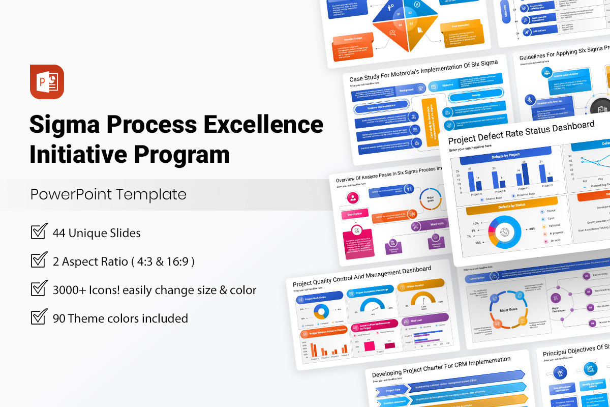 Sigma Process Excellence Initiative Program PowerPoint Template ...