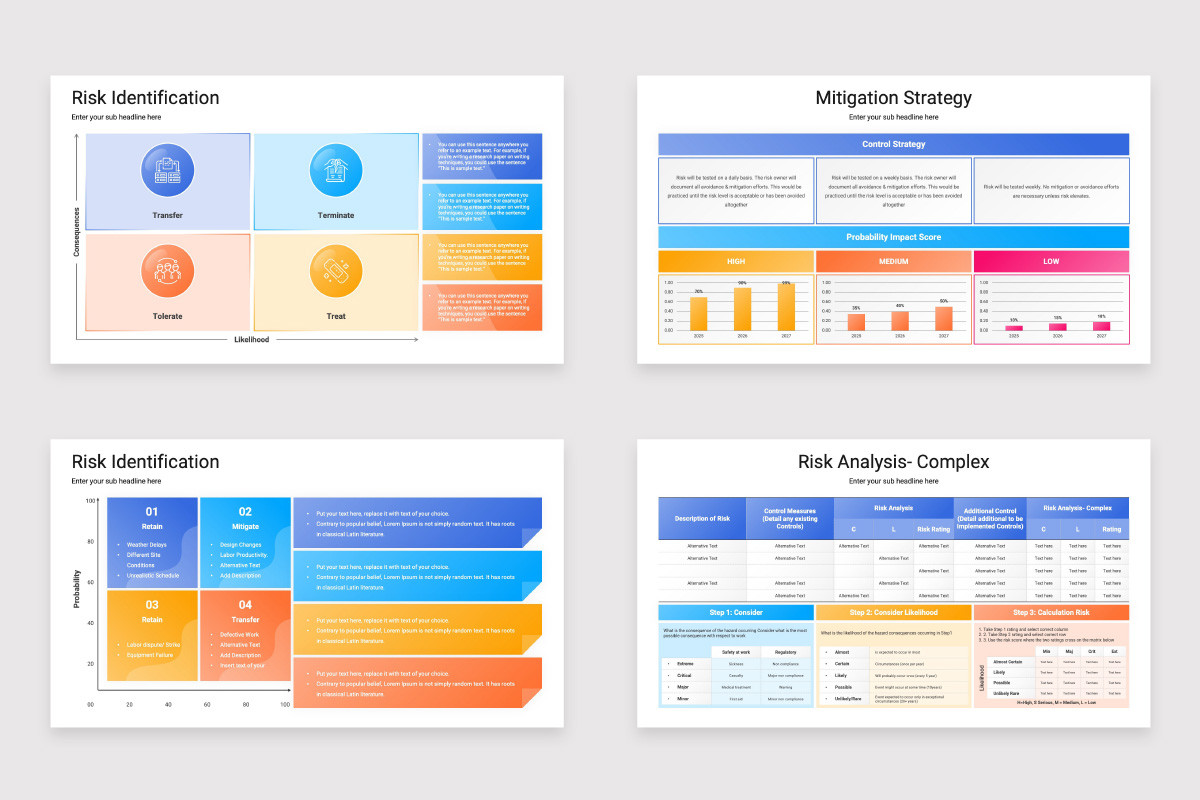 Visual Risk Identification Indesign Risk Identification PowerPoint Template | Nulivo Market