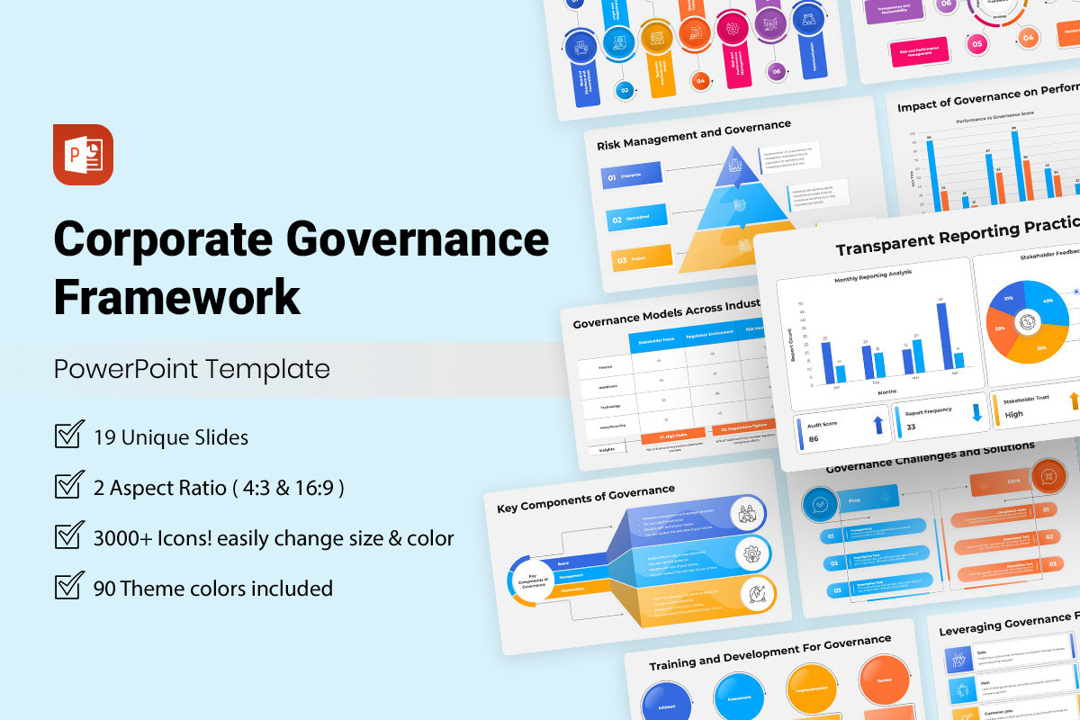 Corporate Governance Framework PowerPoint Template | Nulivo Market