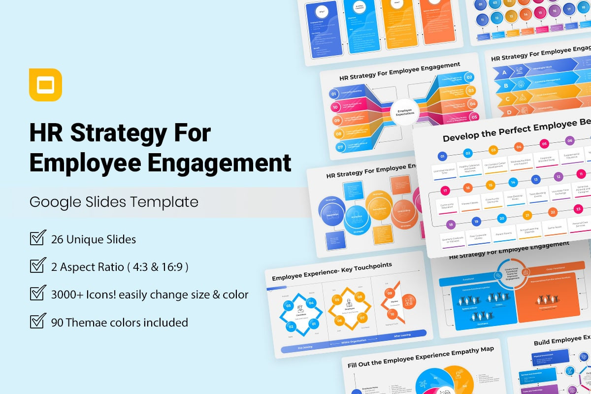 HR Strategy For Employee Engagement Google Slides Template | Nulivo Market