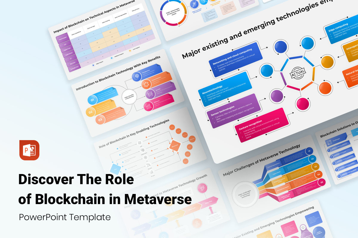 Discover The Role of Blockchain in Metaverse PowerPoint Template | Nulivo  Market