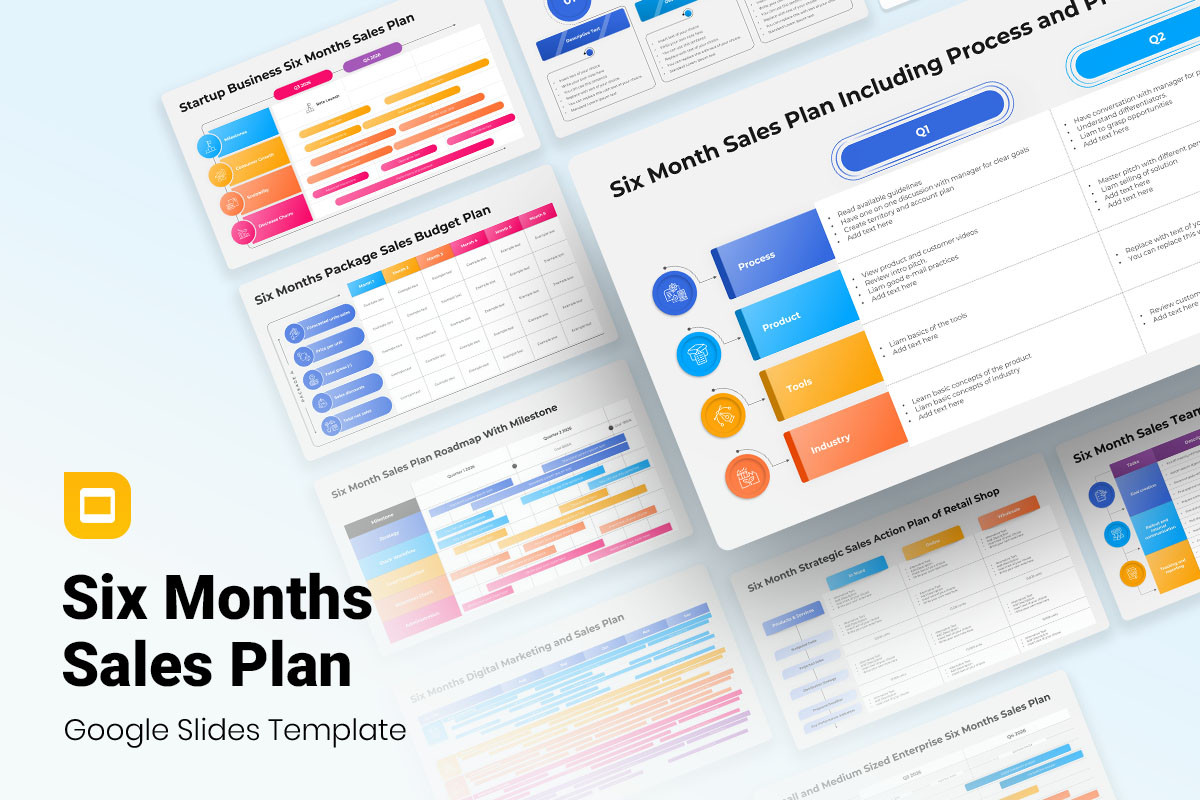 Six Months Sales Plan Google Slides Template | Nulivo Market