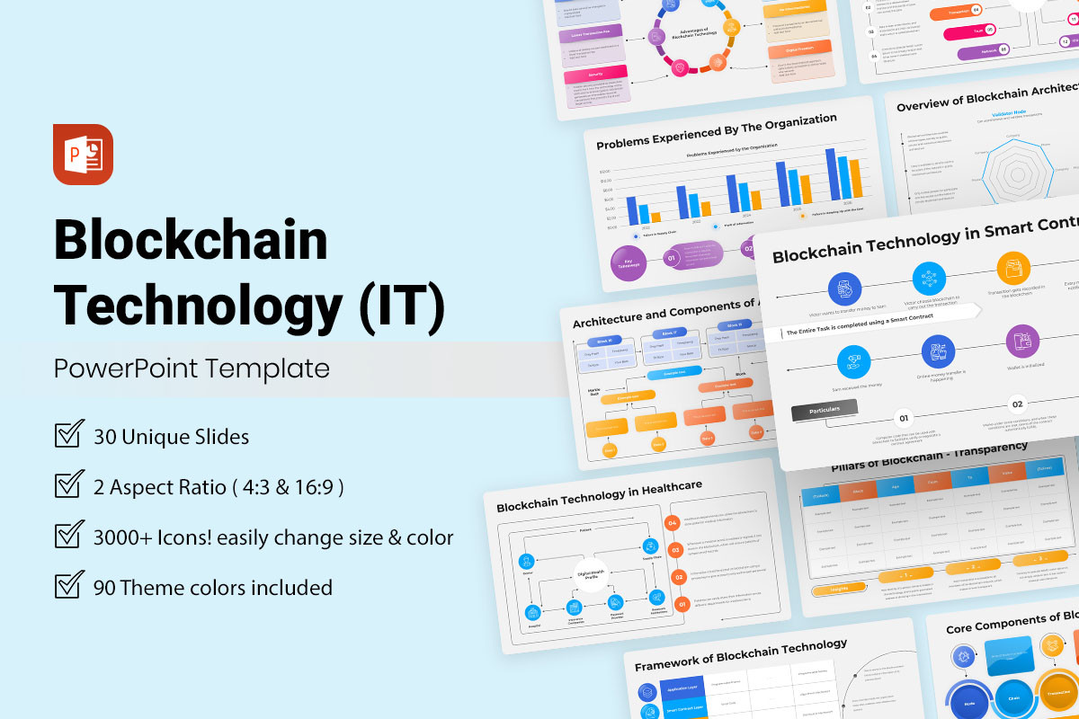 Blockchain Technology (IT) PowerPoint Template | Nulivo Market