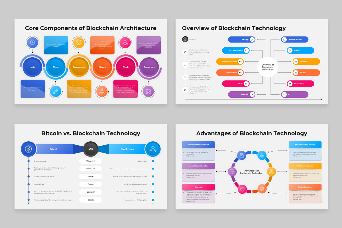 Blockchain Technology (IT) PowerPoint Template | Nulivo Market