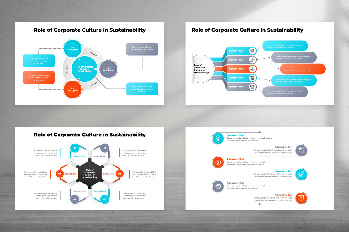 Role of Corporate Culture in Sustainability Google Slides Template