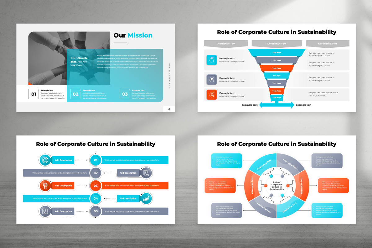 Role of Corporate Culture in Sustainability Google Slides Template