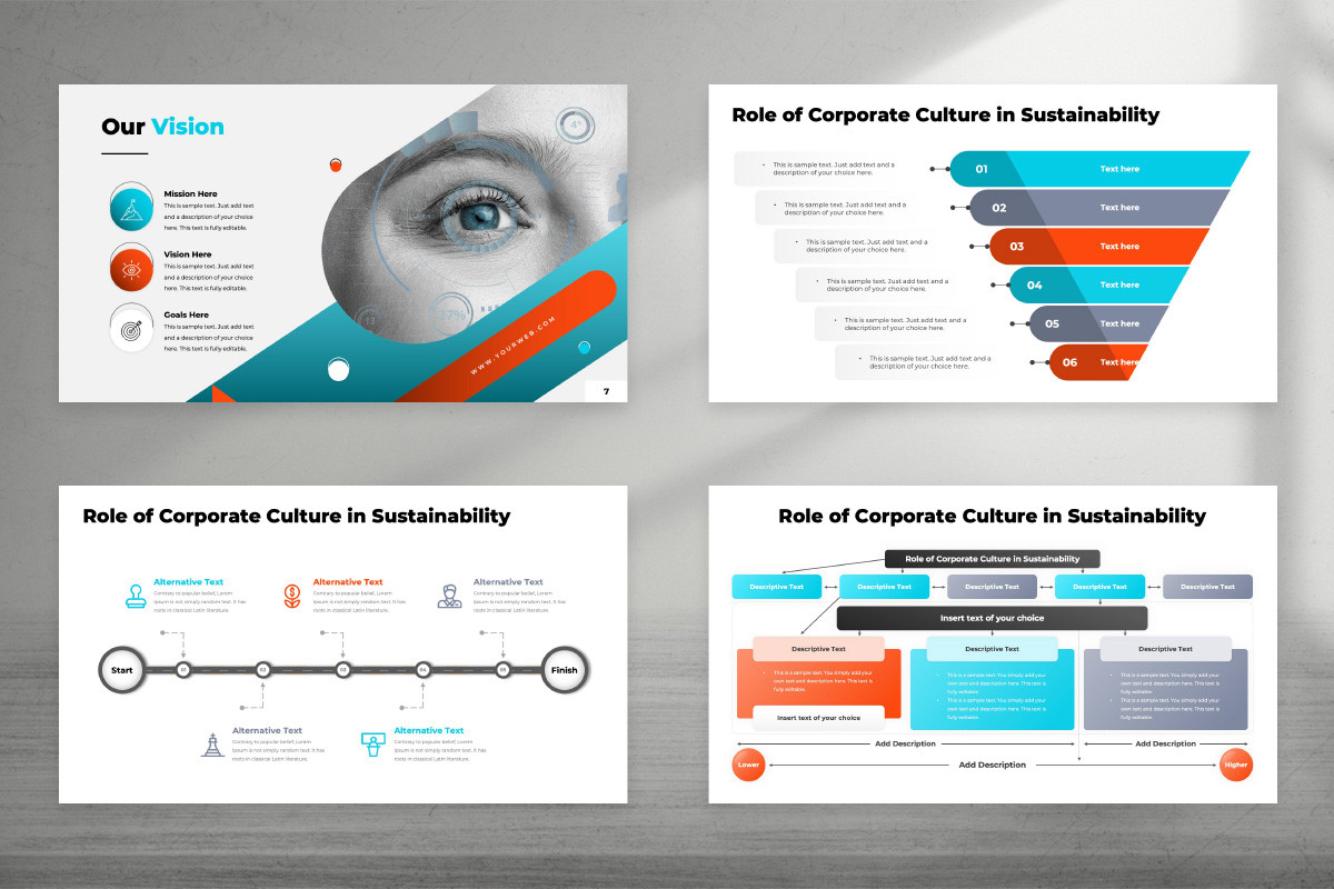 Role of Corporate Culture in Sustainability Google Slides Template