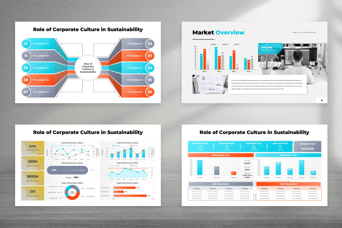 Role of Corporate Culture in Sustainability Google Slides Template