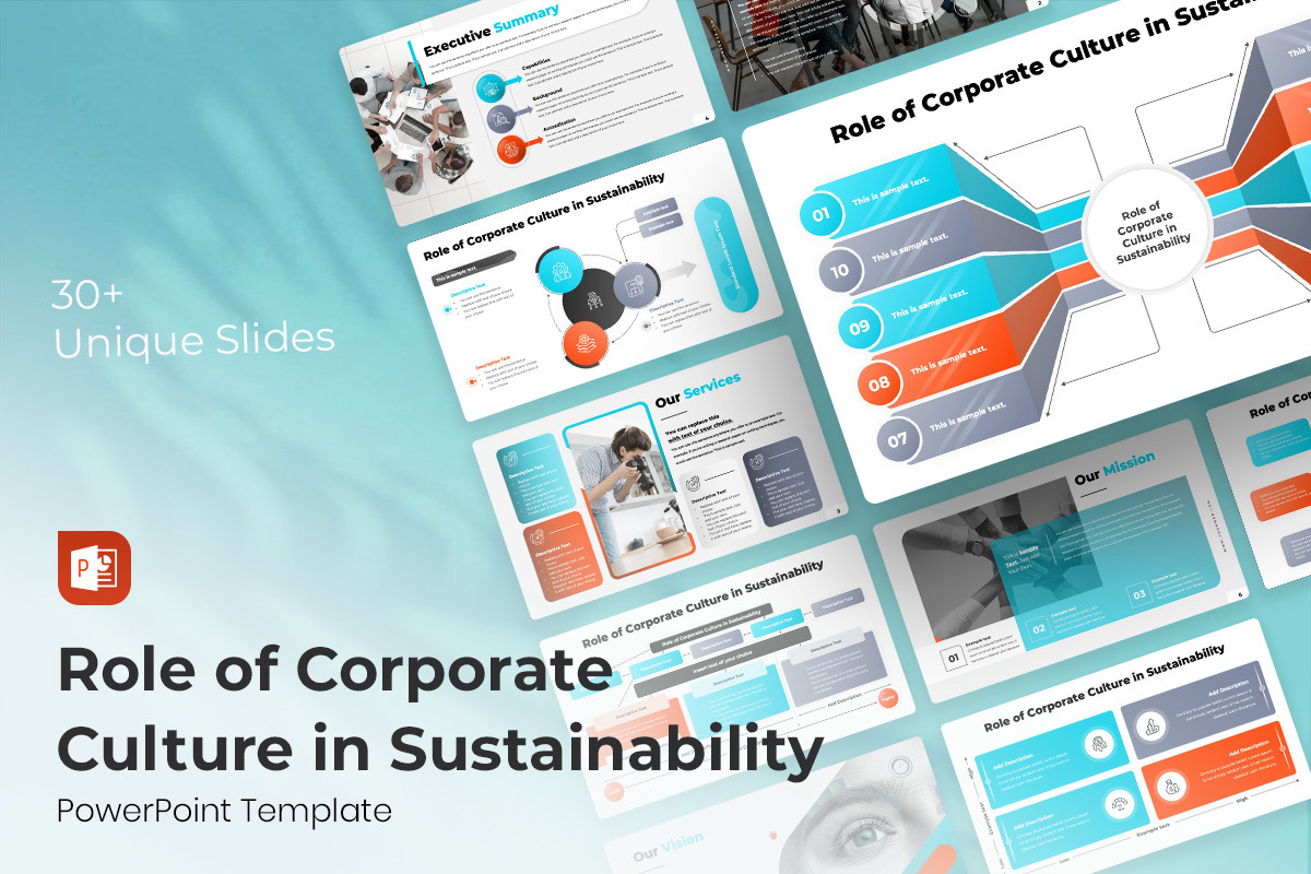 Role of Corporate Culture in Sustainability PowerPoint Template ...