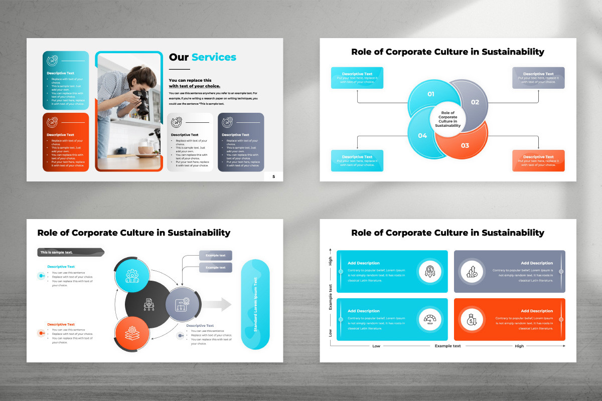 Role of Corporate Culture in Sustainability PowerPoint Template