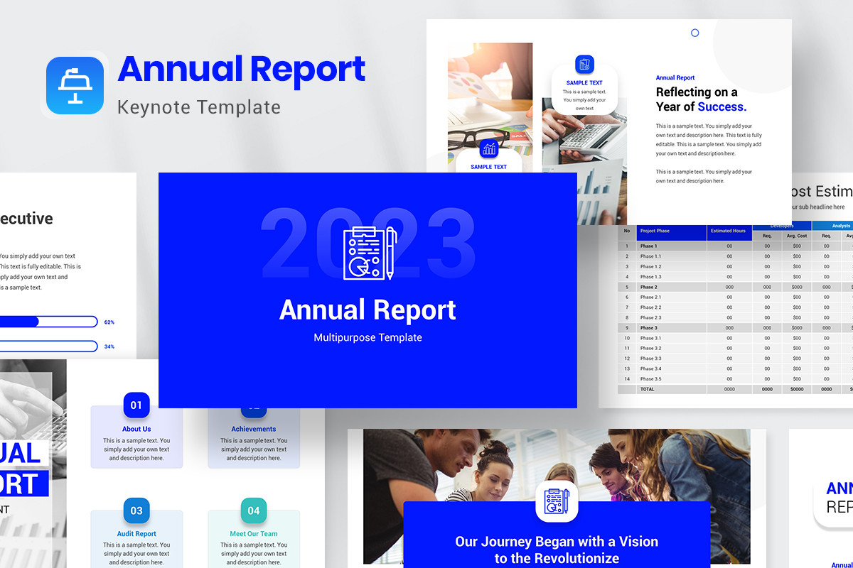 Company Annual Report Keynote Template Nulivo Market
