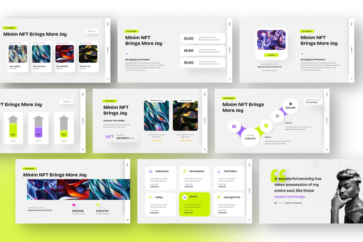 NFT Simple PowerPoint Template | Nulivo Market