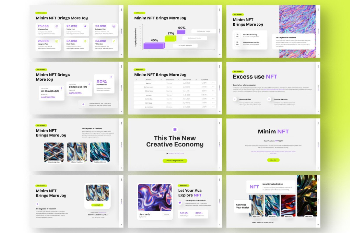 NFT Simple PowerPoint Template | Nulivo Market