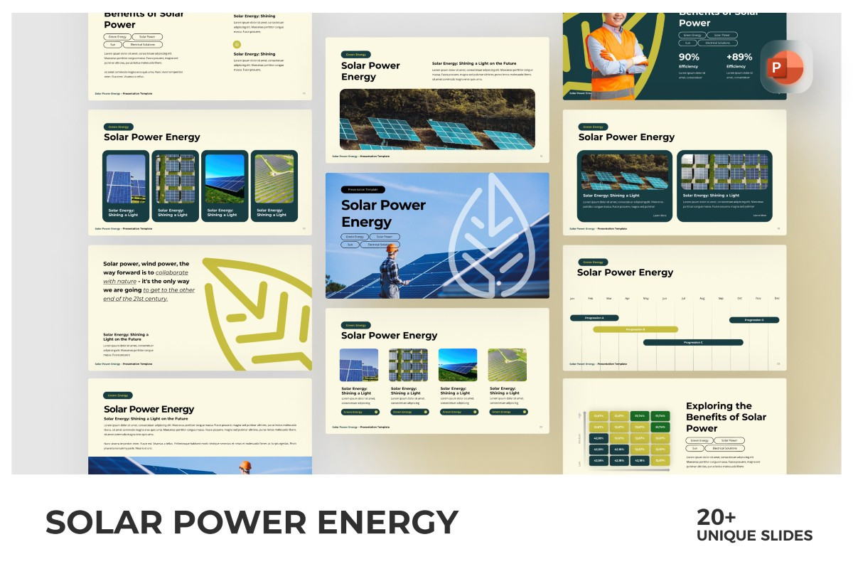 Solar Power Energy PowerPoint Template | Nulivo Market