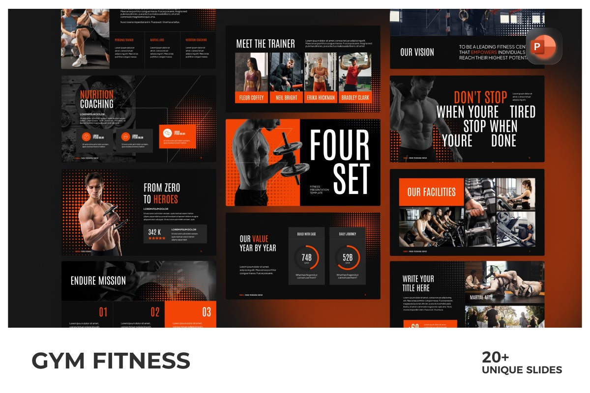 Gym Fitness PowerPoint Template | Nulivo Market