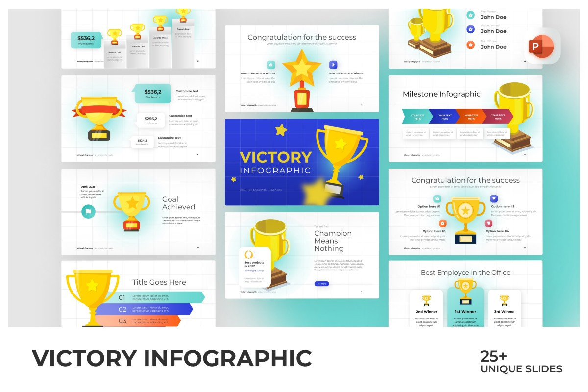 Victory Infographic PowerPoint Template | Nulivo Market