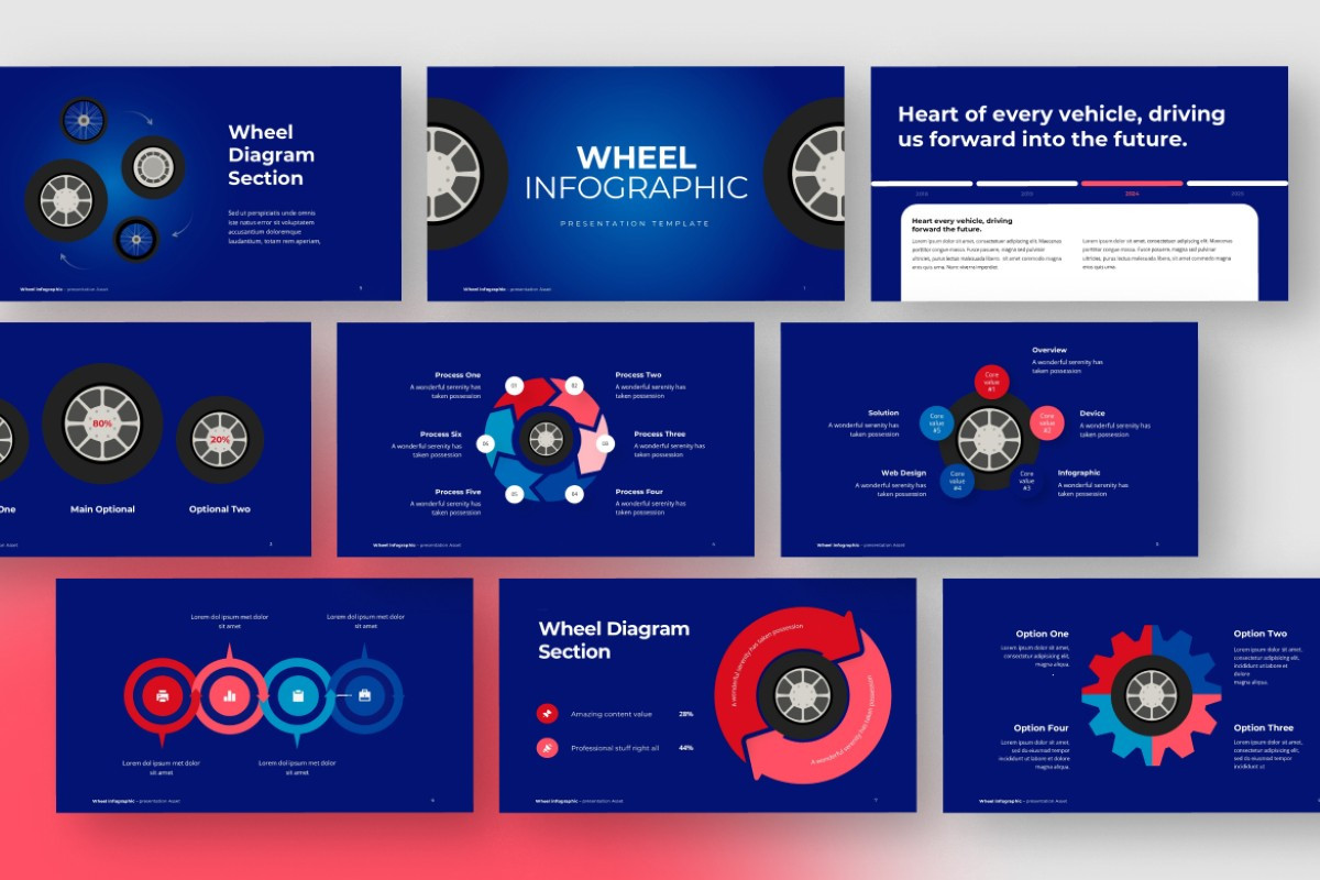 Wheel Infographic PowerPoint Template | Nulivo Market