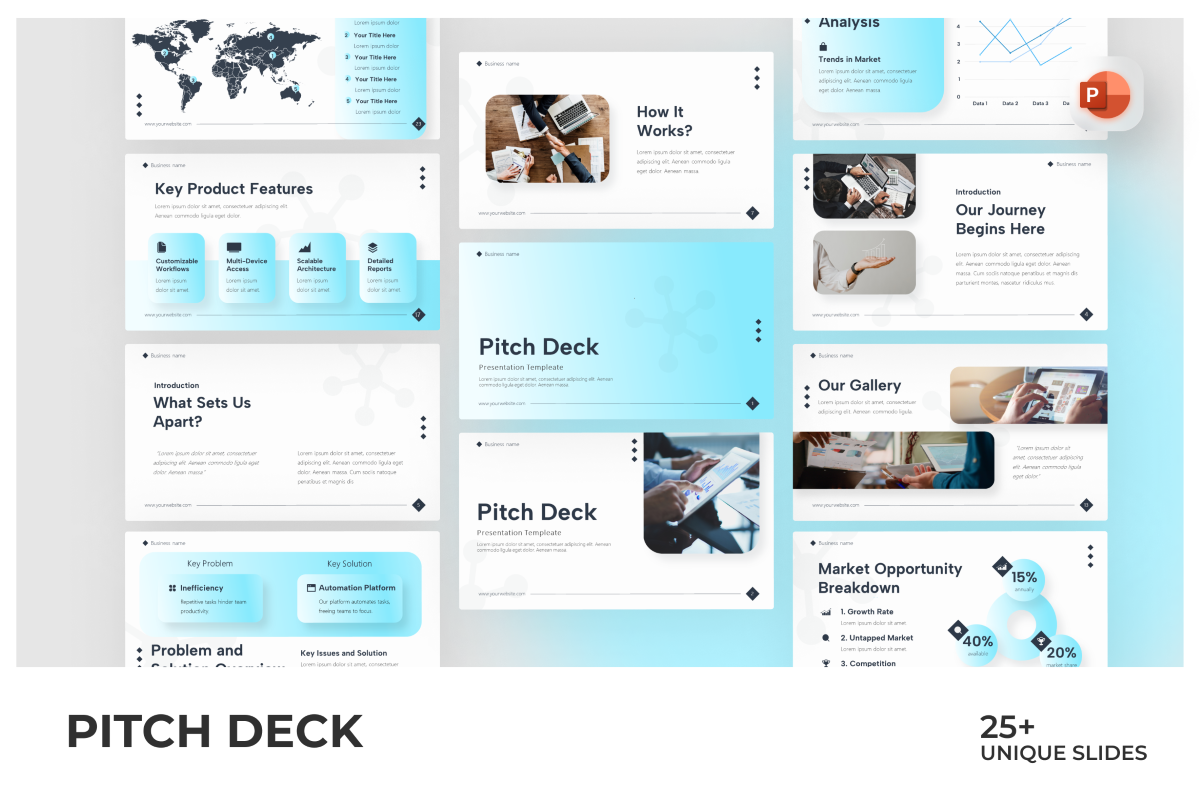 Pitch Deck PowerPoint Template | Nulivo Market