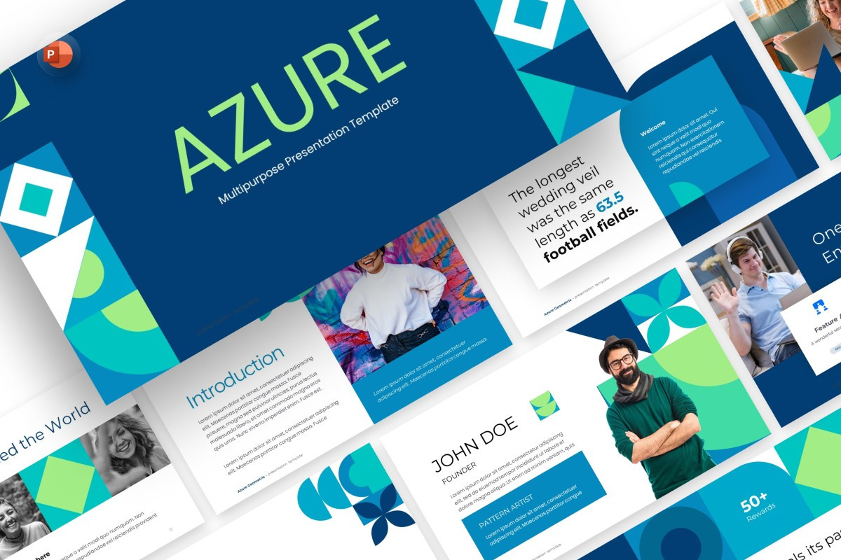 Azure Creative PowerPoint Template | Nulivo Market
